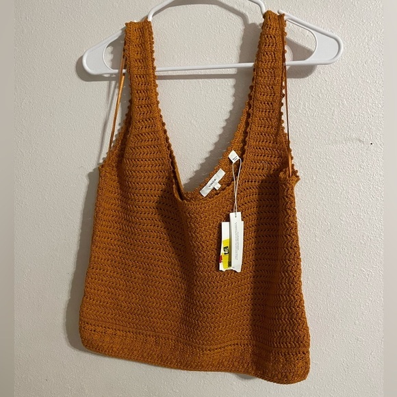 NWT Vince Women's Crochet Square Nk Tank - Picture 4 of 6